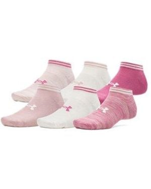 Under Armour Ua Essential 6-pack Low Cut Socks - Pink