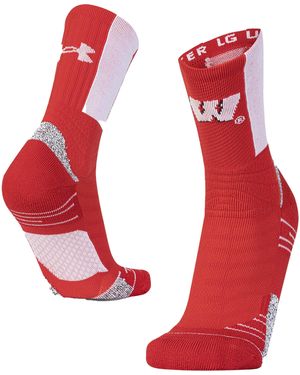 Under Armour Ua Playmaker Sideline Collegiate Crew Socks - Red