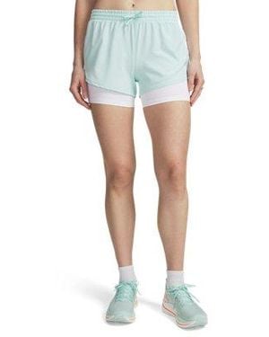 Under Armour Velociti Pro 4" 2-In-1 Shorts Refresh Mint Reflective - Blue