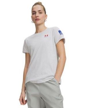 Under Armour Ua Freedom Flag Short Sleeve - Grey