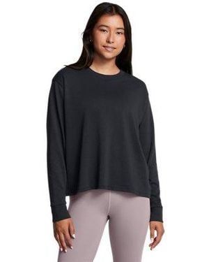 Under Armour Ua Heavyweight Boxy Cropped Long Sleeve - Black