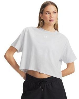 Under Armour Rival Boxy T-Shirt Distant Medium Heather - Gray