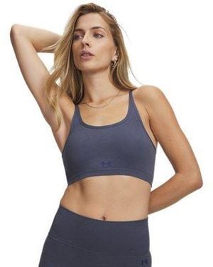 Under Armour Seamless Cotton Low Sports Bra Downpour Academy - Blue