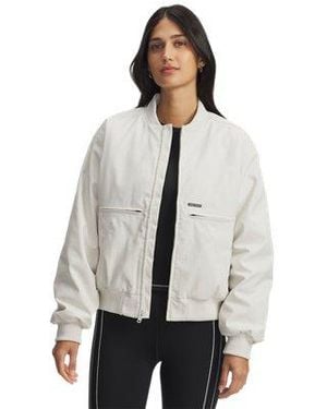 Under Armour Ua Expanse Fleece-lined Bomber Jacket - Gray