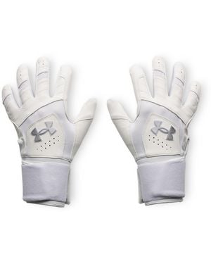 Under Armour Ua Yard 10 Long Cuff Batting Gloves - White
