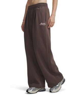 Under Armour Ua Rival Fleece Pleated Varsity Pants - Brown