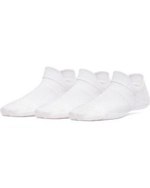 Under Armour Ua Vanish 3-pack No Show Socks - White