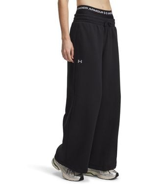 Under Armour Ua Rival Fleece Wide Leg Pants - Black