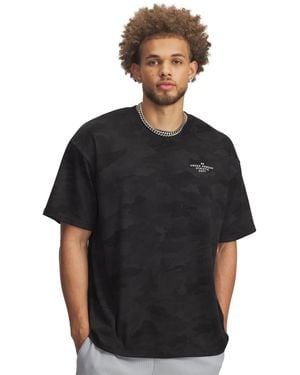Under Armour Ua Athletic Department Printed Heavyweight Short Sleeve - Black
