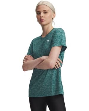 Under Armour Tech Twist Short Sleeve Rack - Green
