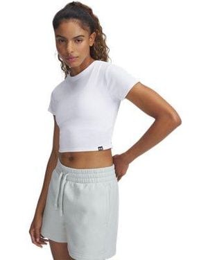 Under Armour Women's Rival Rib Baby T-shirt - White