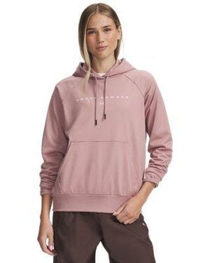Under Armour Ua Tricot Branded Hoodie - Pink