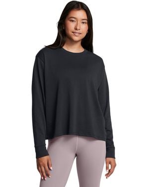 Under Armour Ua Heavyweight Boxy Cropped Long Sleeve - Black