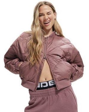 Under Armour Ua Heritage Bomber Jacket - Purple