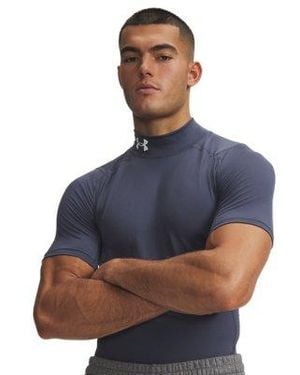 Under Armour Heatgear® Compression Mock Short Sleeve - Blue