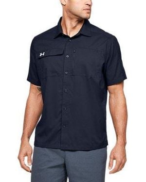 Under Armour Ua Motivator Coach's Button Up Shirt - Blue