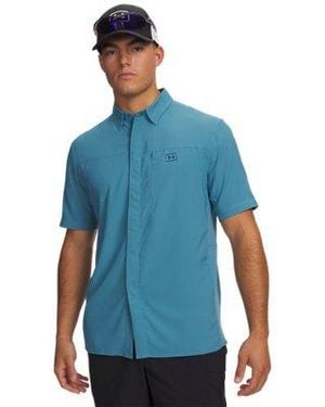 Under Armour Ua Fish Pro Hybrid Woven Short Sleeve - Blue