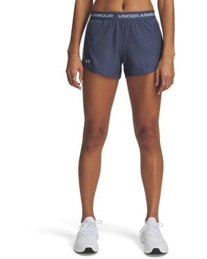 Under Armour Tech Play Up 3" Shorts Castlerock - Blue