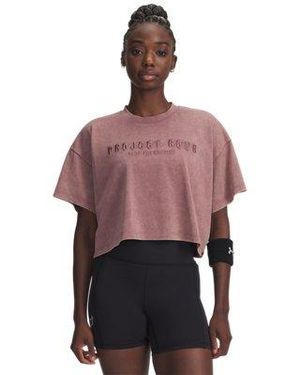 Under Armour Project Rock Statement Graphic Short Sleeve Mist Mist - Red