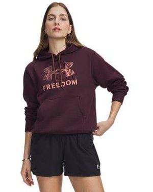 Under Armour Ua Freedom Rival Fleece Hoodie - Purple