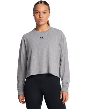 Under Armour Ua Rival Boxy Long Sleeve - Gray