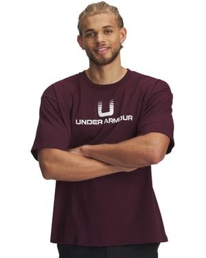 Under Armour Ua U Logo Heavyweight Short Sleeve - Purple