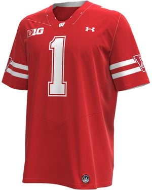 Under Armour Ua Wisconsin Collegiate Football Replica Jersey - Red