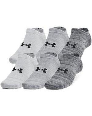 Under Armour Ua Essential 6-pack No-show Socks - Grey