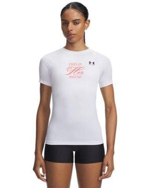 Under Armour Heatgear® Graphic Compression Short Sleeve - White