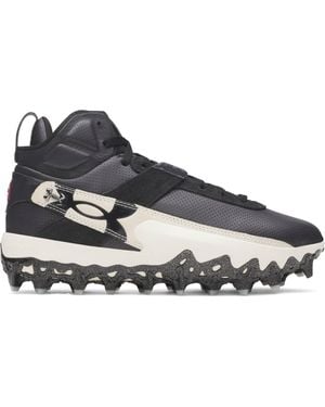 Under Armour Ua Harper 10 Pro Tpu Mid Baseball Cleats - Black