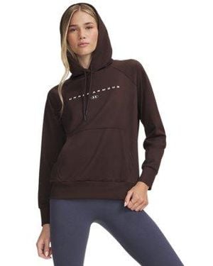Under Armour Ua Tricot Branded Hoodie - Brown
