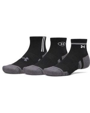 Under Armour Ua Performance Tech 3-pack Quarter Socks - Black