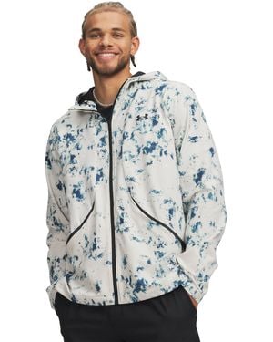 Under Armour Ua Unstoppable Woven Printed Jacket - Blue