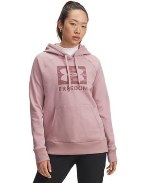 Under Armour Ua Freedom Rival Fleece Hoodie - Pink