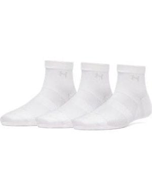 Under Armour Ua Vanish 3-pack Quarter Socks - White