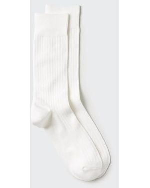 Uniqlo Heattech Socks (Wide Ribbed) - White