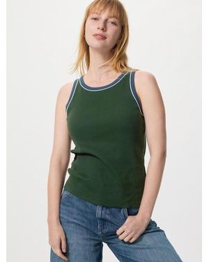 Uniqlo Ribbed Bra Top (Ringer, Regular Length) - Green