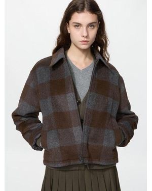 Uniqlo Chaqueta Corta Cepillada - Negro