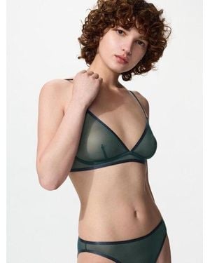Uniqlo Sujetador Sin Aros Malla Color Block - Verde