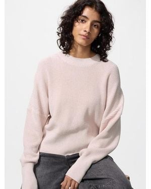 Uniqlo Mercerised Cotton Crew Neck Jumper - Pink