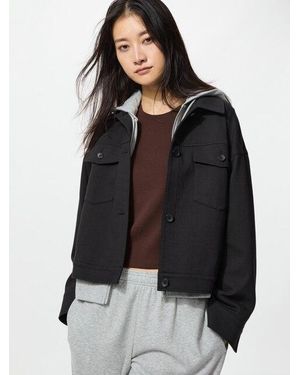 Uniqlo Jersey Relaxed Jacket - Black