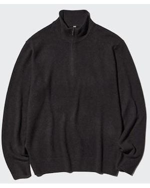 Uniqlo 100% Cashmere Half-Zip Jumper - Black