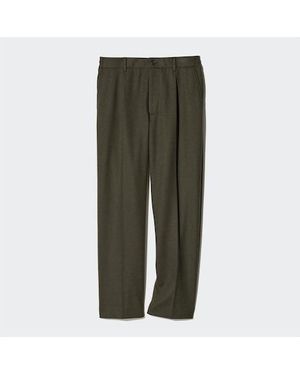 Uniqlo Pantaloni Con Piega Ampi Jersey - Neutro