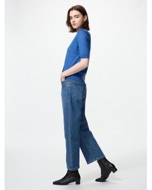 Uniqlo High Rise Straight Jeans - Blue