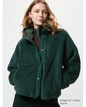 Uniqlo Fleece Jacke (Stehkragen) - Grün