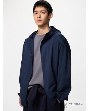 Uniqlo Uv Protection Pocketable Parka - Blue