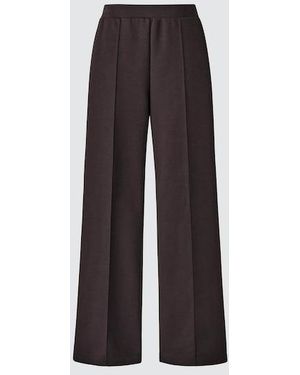 Uniqlo Sweat Straight Trousers (Shorter) - Brown