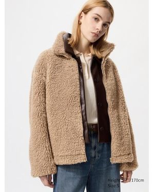 Uniqlo Fleece Full-Zip Jacket - Natural