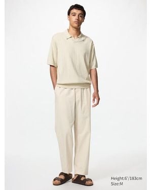 Uniqlo Linen Blend Easy Trousers - Natural