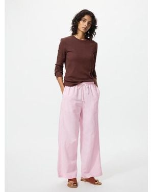 Uniqlo Linen Blend Easy Trousers - Pink